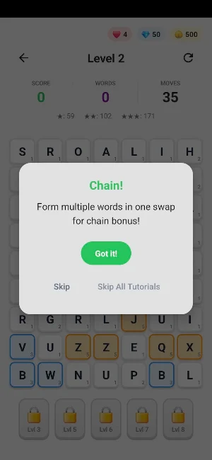 SwipeSpell: Word Puzzle Screenshot 1