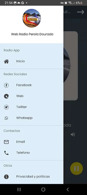 Web Radio Perola Dourada Pt Screenshot 0