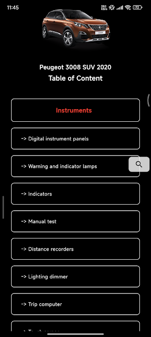 Car User Manual Peugeot 3008 Screenshot 1