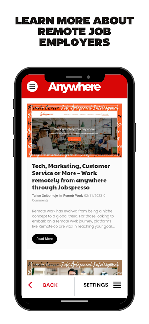 Anywhere Gigs - Remote Jobs Screenshot 3