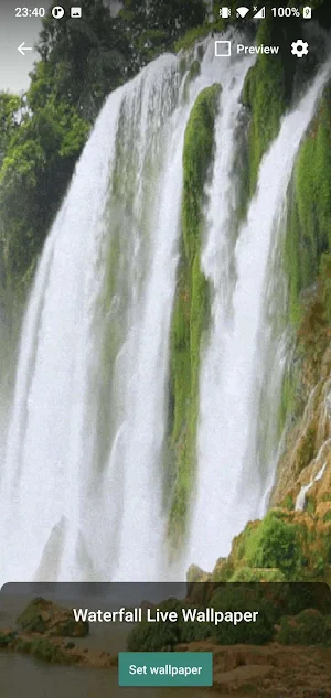 Waterfall Live Wallpaper Sound Screenshot 3