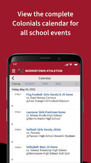 Morristown Athletics Screenshot 3