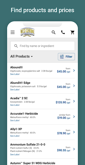 WCAS Grower Advantage Screenshot 2