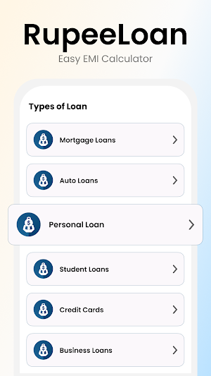 RupeeLoan: Easy EMI Calculator Screenshot 1