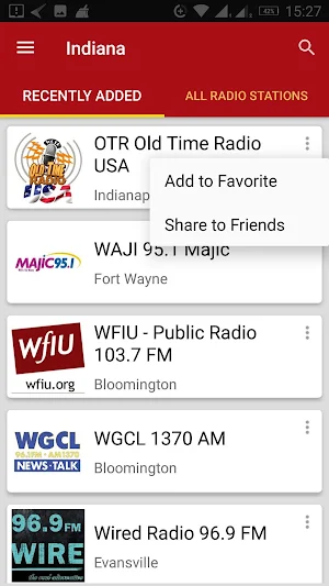 Indiana Radio Stations - USA Screenshot 1