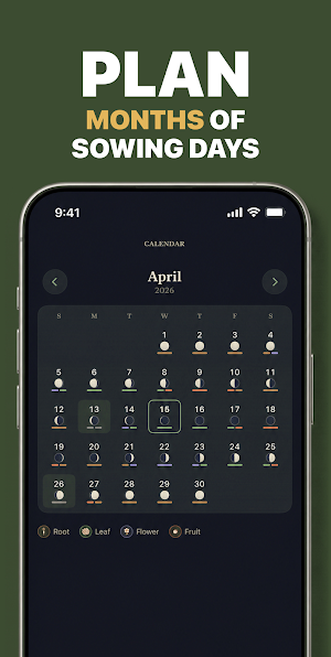 Lunar Gardening Calendar Screenshot 1
