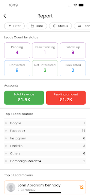 AIMBRIDGE CRM Screenshot 3