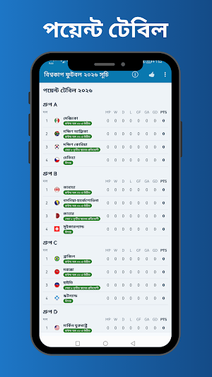 বিশ্বকাপ ফুটবল ২০২৬ সূচি Screenshot 2