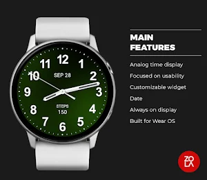 Casual Green Black Watch Face Screenshot 1