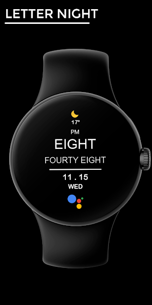 Letter Night - watch face Screenshot 0