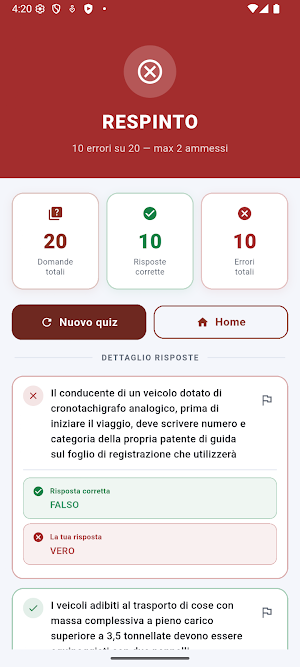 Quiz Patenti Superiori Screenshot 2
