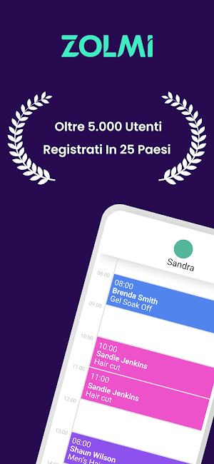 Zolmi App per Parrucchieri Screenshot 0