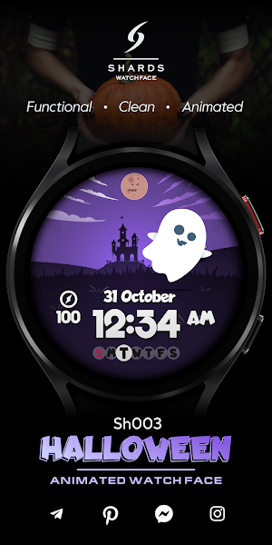 SH003 Watch Face, WearOS watch Screenshot 0