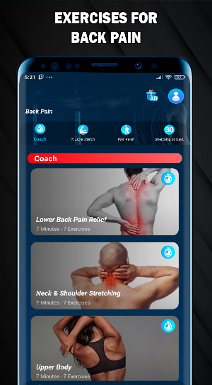 Back Pain Relief Exercises & Stretching Screenshot 2