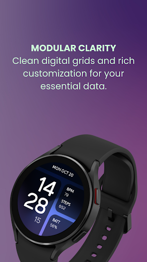 Modular: Digital Watch Face Screenshot 1
