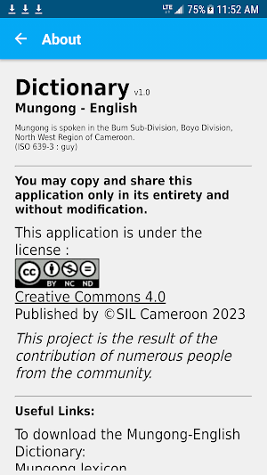 Mungong Dictionary Screenshot 0
