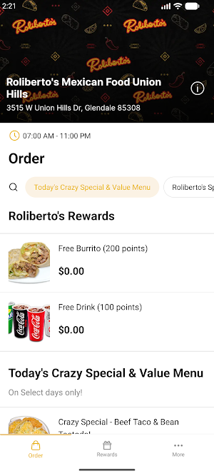 Roliberto's Mexican Food Screenshot 0