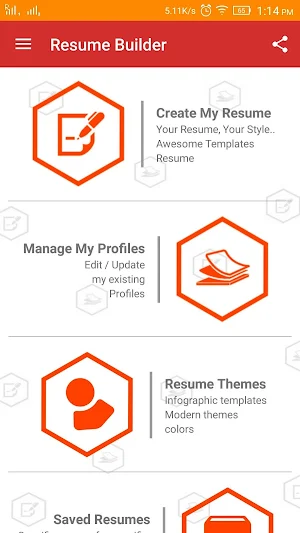 Resume Builder Screenshot 1
