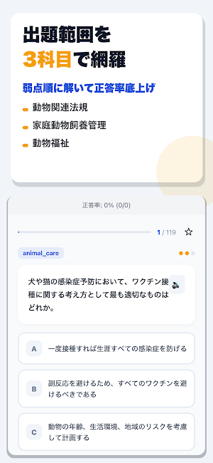 家庭動物管理士認定試験 合格ドリル Screenshot 1