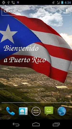 Puerto Rico Flag Live Wallpaper Screenshot 1