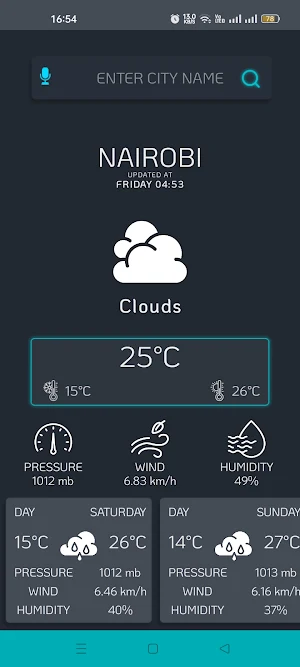 Weather Forecast Screenshot 0