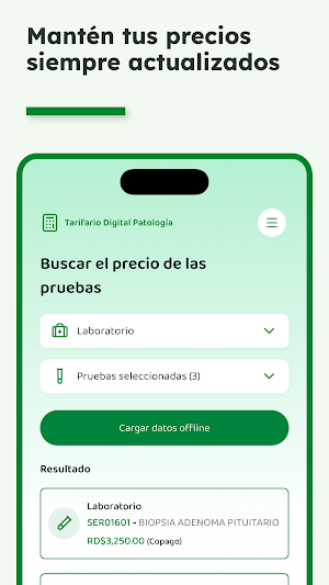 Tarifario Digital Patología Screenshot 2