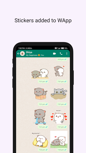 Mochi Peach Cat Stickers Screenshot 1