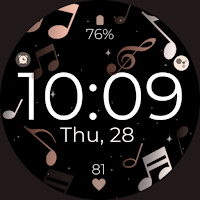 Musical Note Bronze Watch Face