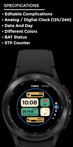 Night 52 - watch face Screenshot 3