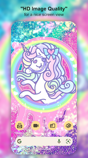 Glitter Unicorn Wallpaper HD Screenshot 2