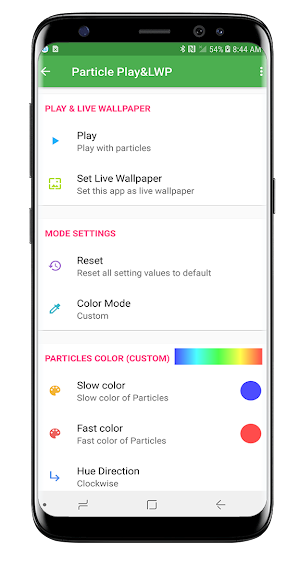 Particle Live Wallpaper n Play Screenshot 0