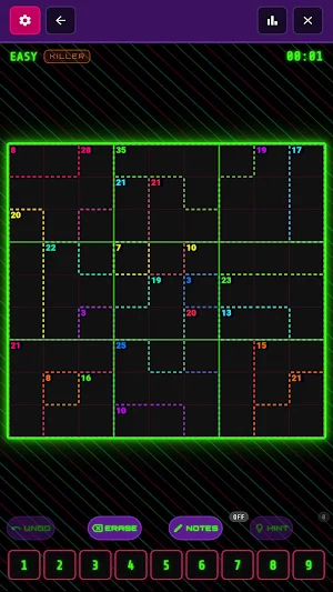 Neon Sudoku — Glow Puzzle Game Screenshot 3