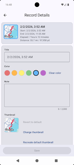 Location Log Diary Screenshot 2