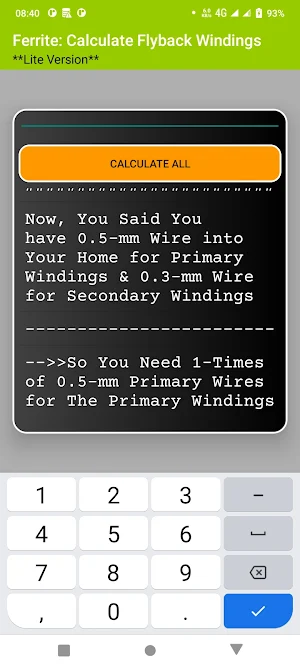 Ferrite Flyback Windings Screenshot 3