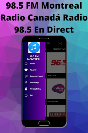98.5 FM Montreal Radio Canadá Radio 98.5 En Direct Screenshot 2