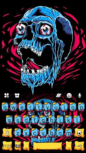 Scary Skull Graffiti Keyboard Theme Screenshot 0