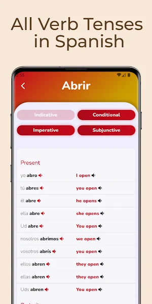Spanish Verbs & Conjugation Screenshot 2