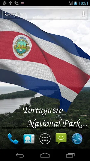 Costa Rica Flag Live Wallpaper Screenshot 3
