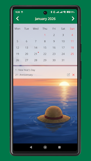 South Africa Calendar 2026 Screenshot 0