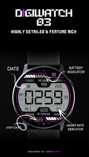 DigiWatch WatchFace 03 Screenshot 3