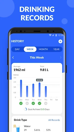 Water Drinking Reminder - Water Tracker Screenshot 2