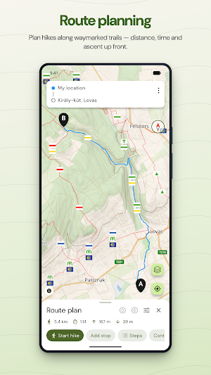Turistautak - Hiking Paths Screenshot 1