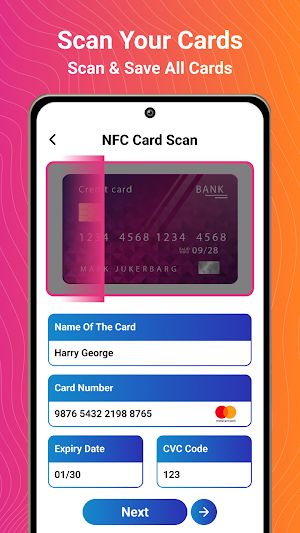 Credit Card Wallet : NFCReader Screenshot 2