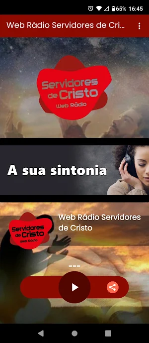 Web Rádio Servidores de Cristo Screenshot 2