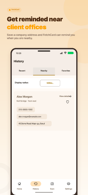 FetchCard - Scan & Caller ID Screenshot 2
