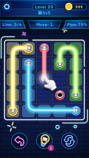 Neon Pipe Art: City Builder Screenshot 3