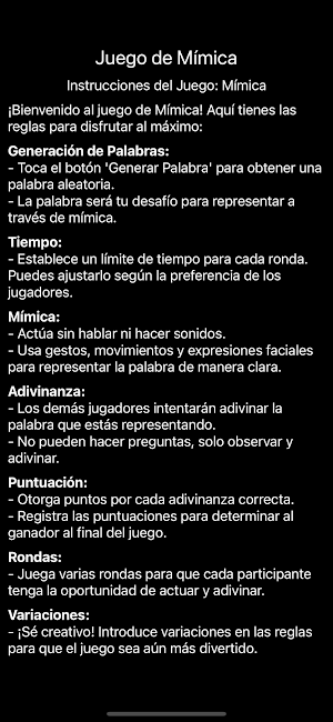Juego de Mímica Screenshot 0