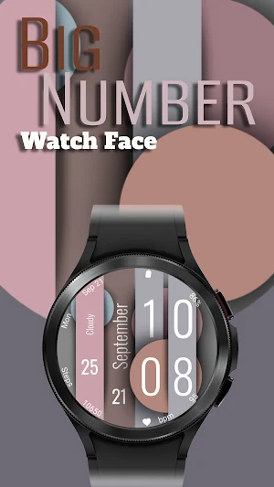 Big Number 4 - Watch Face Screenshot 0