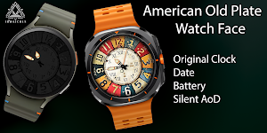 American Old Plate Watch Face Screenshot 0
