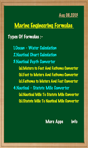 Marine Engineering Formulas Screenshot 1